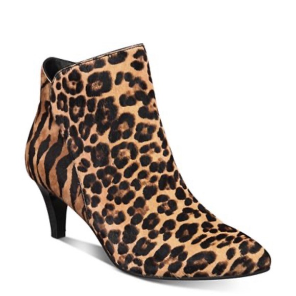 Brand New Alfanti Leopard Kitten Heel Booties - Picture 1 of 7